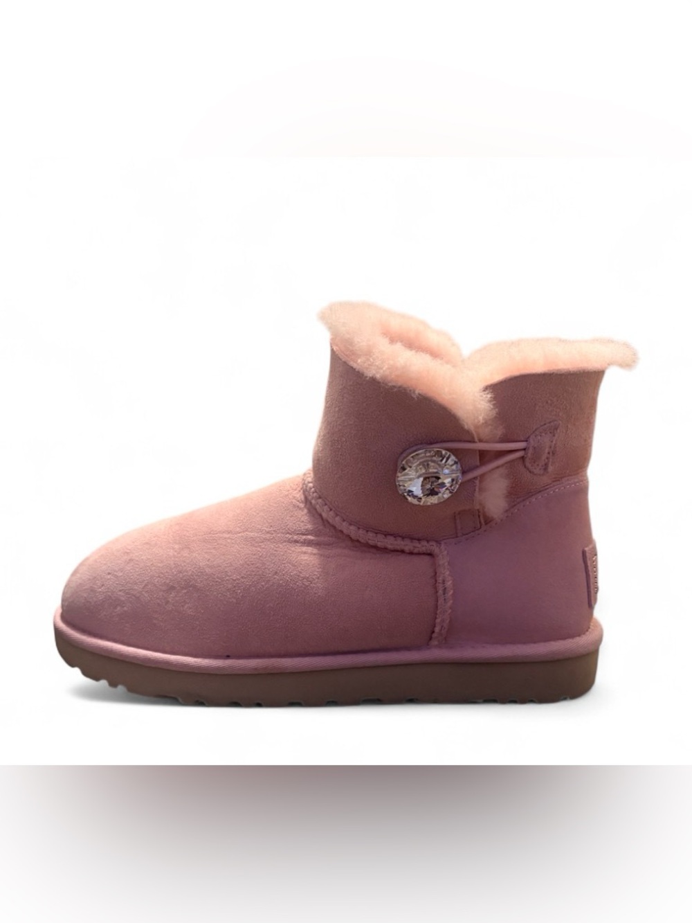 UGG Mini Bailey Button Bling Suede Boot